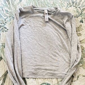 Skims Heather Gray Long Sleeve Women's Top
